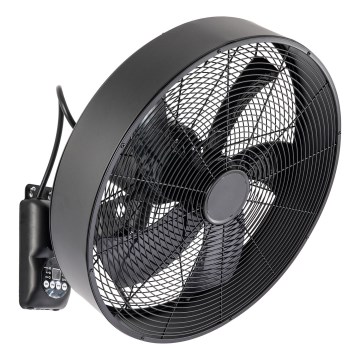 ZEVENTI - Ventilador de parede FANNY 50W/230V preto + controlo remoto
