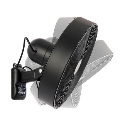 ZEVENTI - Ventilador de parede FANNY 50W/230V Ø 45 cm preto + controlo remoto