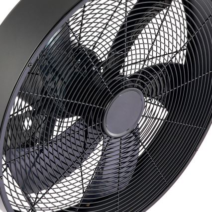 ZEVENTI - Ventilador de parede FANNY 50W/230V Ø 45 cm preto + controlo remoto