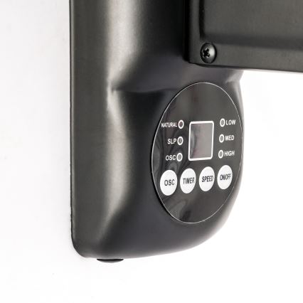 ZEVENTI - Ventilador de parede FANNY 50W/230V Ø 45 cm preto + controlo remoto