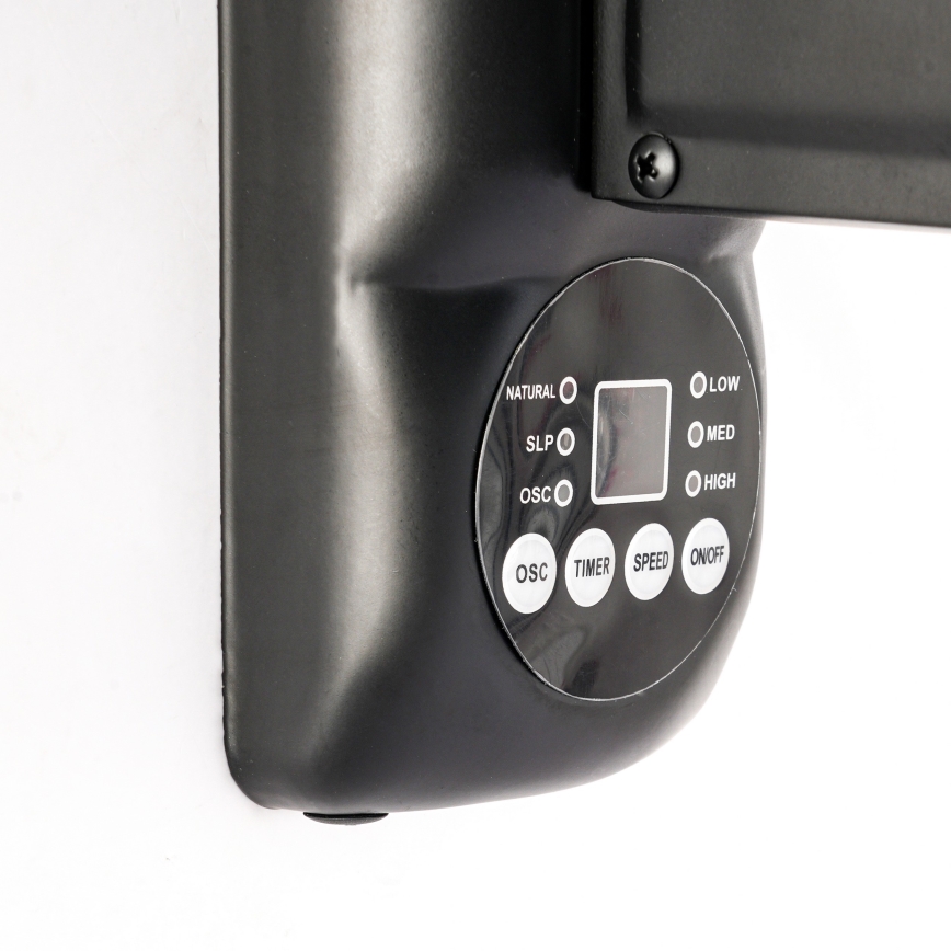 ZEVENTI - Ventilador de parede FANNY 50W/230V Ø 45 cm preto + controlo remoto