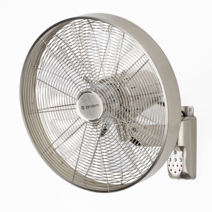 ZEVENTI - Ventilador de parede FREEZE 50W/230V diâmetro 45 cm cromado mate + controlo remoto
