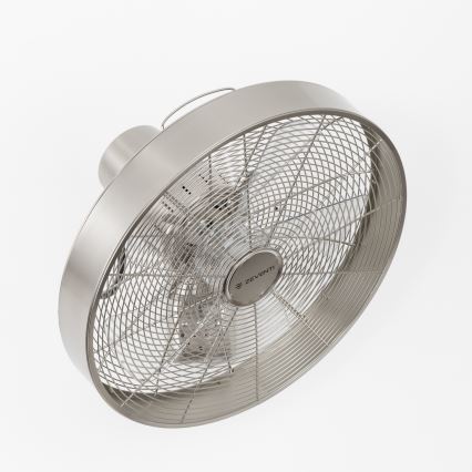 ZEVENTI - Ventilador de parede FREEZE 50W/230V diâmetro 45 cm cromado mate + controlo remoto