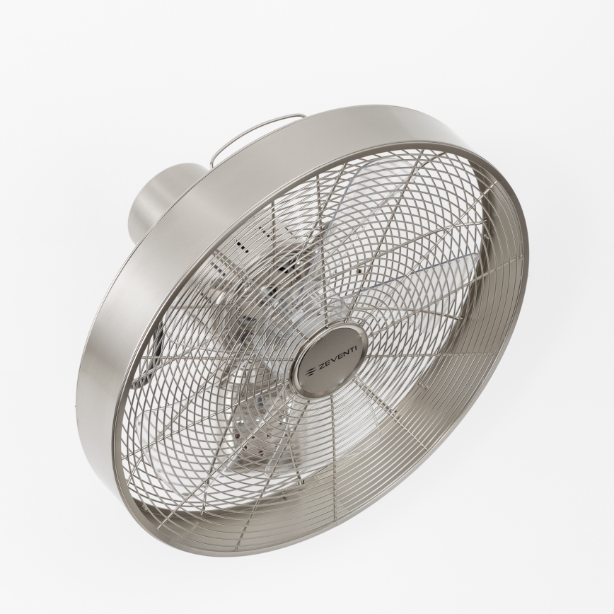 ZEVENTI - Ventilador de parede FREEZE 50W/230V diâmetro 45 cm cromado mate + controlo remoto