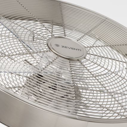 ZEVENTI - Ventilador de parede FREEZE 50W/230V diâmetro 45 cm cromado mate + controlo remoto