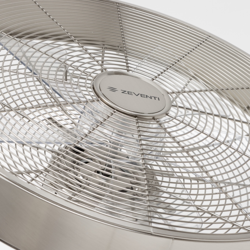 ZEVENTI - Ventilador de parede FREEZE 50W/230V diâmetro 45 cm cromado mate + controlo remoto