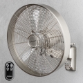ZEVENTI - Ventilador de parede FREEZE 50W/230V diâmetro 45 cm cromado mate + controlo remoto