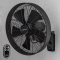 ZEVENTI - Ventilador de parede FREEZE 50W/230V diâmetro 45 cm preto + comando remoto