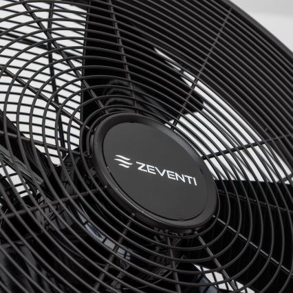 ZEVENTI - Ventilador de parede FREEZE 50W/230V diâmetro 45 cm preto + comando remoto
