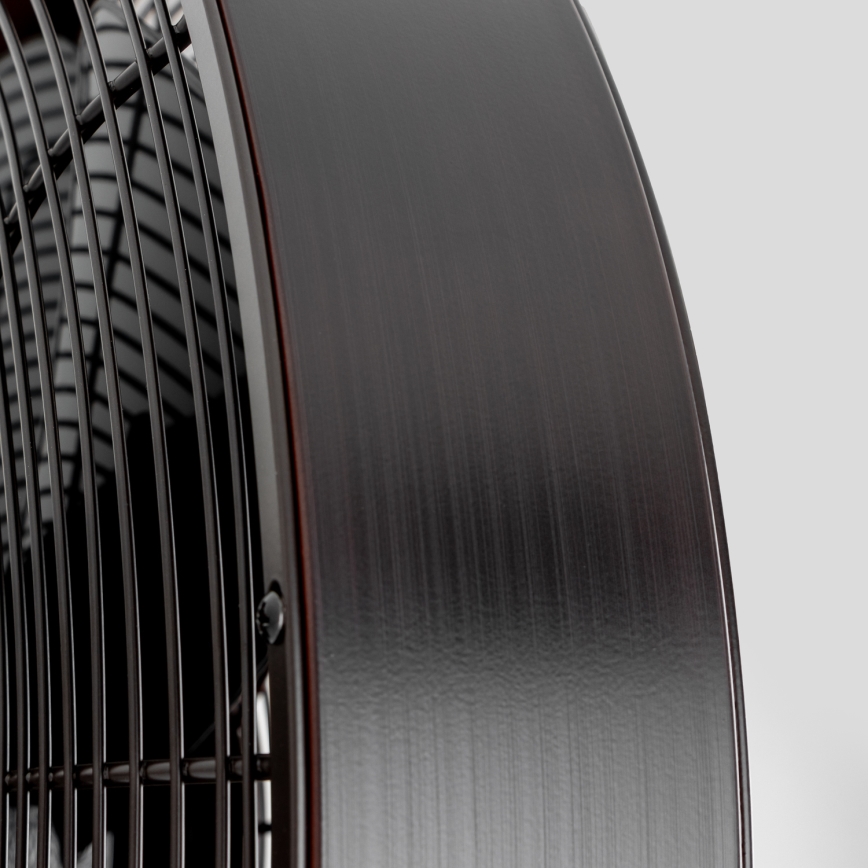 ZEVENTI - Ventilador de parede FREEZE 50W/230V Ø 45 cm preto/castanho + controlo remoto