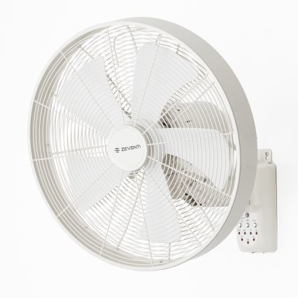 ZEVENTI - Ventilador de parede FREEZE 50W/230V Ø 45 cm branco + comando remoto