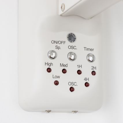 ZEVENTI - Ventilador de parede FREEZE 50W/230V Ø 45 cm branco + comando remoto