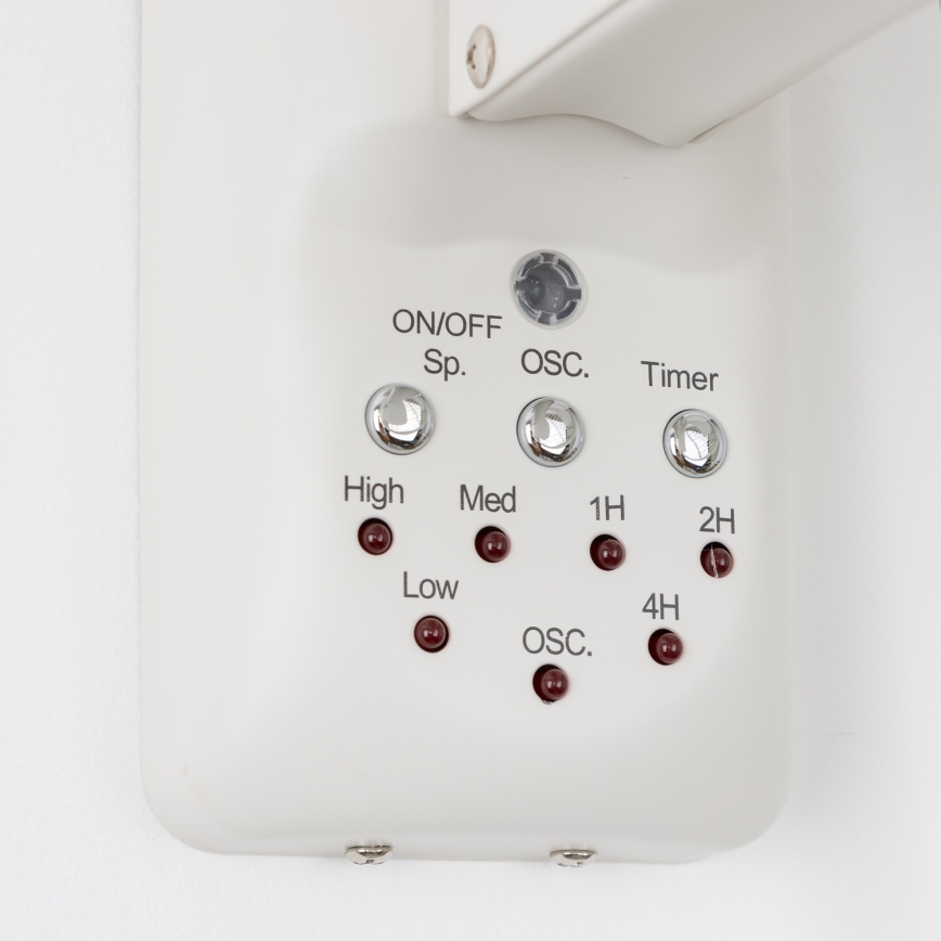 ZEVENTI - Ventilador de parede FREEZE 50W/230V Ø 45 cm branco + comando remoto