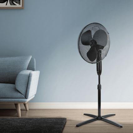 ZEVENTI - Ventilador de pé FLOW 40W/230V preto