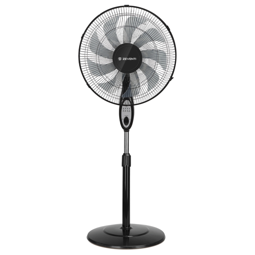 ZEVENTI - Ventilador de pé FLOW 55W/230V 130 cm preto + controlo remoto