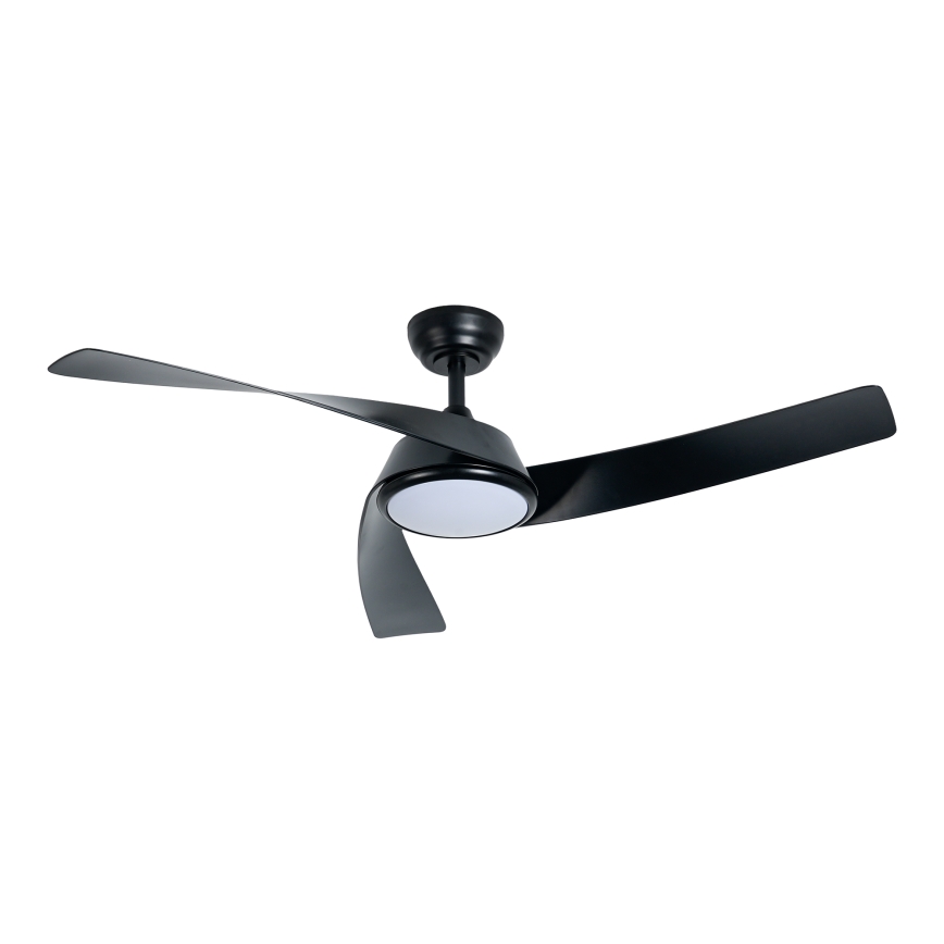 ZEVENTI - Ventilador de teto LED regulável AERYS LED/24W/230V 3000/4000/6000K Wi-Fi Tuya preto + comando remoto