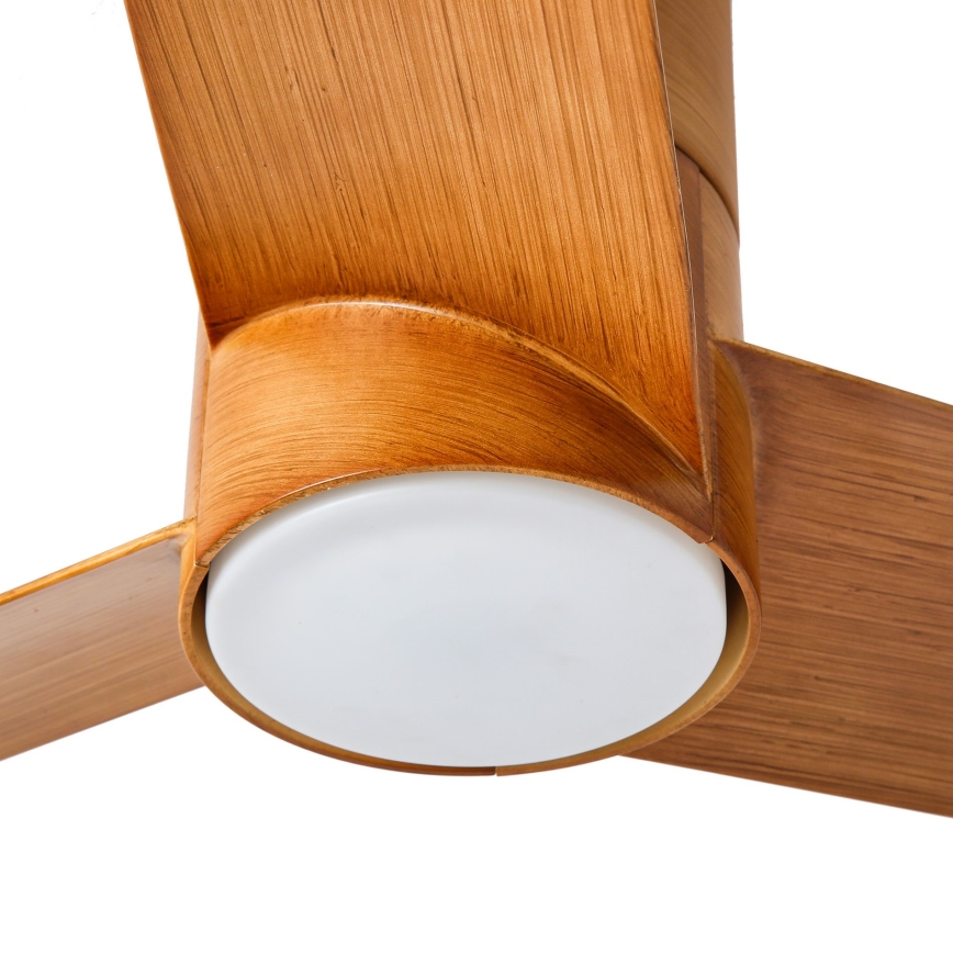 ZEVENTI - Ventilador de teto LED BARROSA LED/18W/230V 3000/4000/6000K Wi‑Fi Tuya castanho + controlo remoto