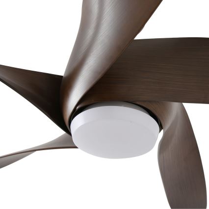 ZEVENTI - Ventilador de teto LED LUCCA LED/18W/230V 3000/4000/6000K Wi-Fi Tuya castanho + comando remoto