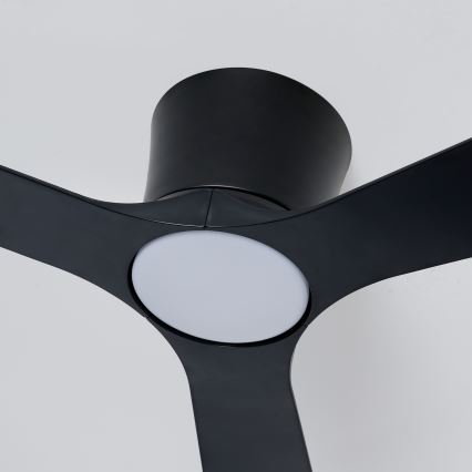 ZEVENTI - Ventilador de teto LED regulável AUREX LED/24W/230V 3000/4000/6000K Wi-Fi Tuya preto + controlo remoto