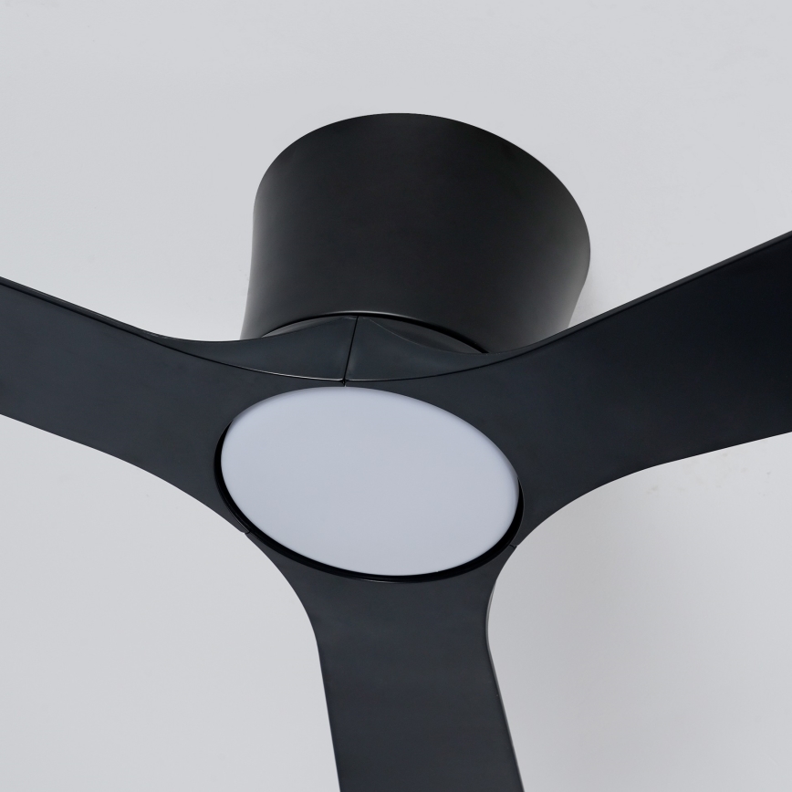 ZEVENTI - Ventilador de teto LED regulável AUREX LED/24W/230V 3000/4000/6000K Wi-Fi Tuya preto + controlo remoto
