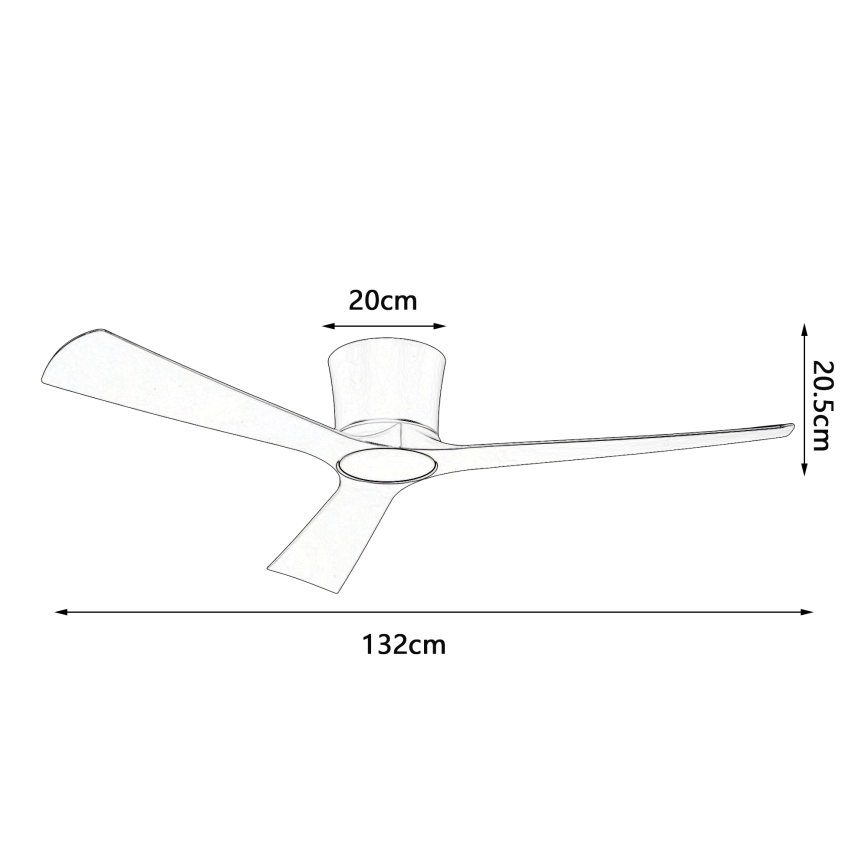 ZEVENTI - Ventilador de teto LED regulável AUREX LED/24W/230V 3000/4000/6000K Wi-Fi Tuya preto + controlo remoto