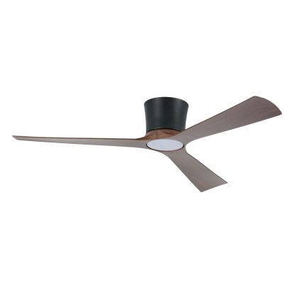 ZEVENTI - Ventilador de teto LED regulável AUREX LED/24W/230V 3000/4000/6000K Wi-Fi Tuya preto/nogueira + comando remoto