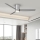 ZEVENTI - Ventilador de teto LED BARROSA LED/18W/230V 3000/4000/6000K Wi-Fi Tuya cromo fosco + controlo remoto