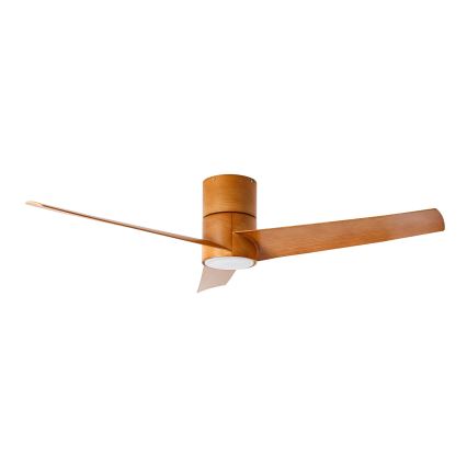 ZEVENTI - Ventilador de teto LED BARROSA LED/18W/230V 3000/4000/6000K Wi‑Fi Tuya castanho + controlo remoto