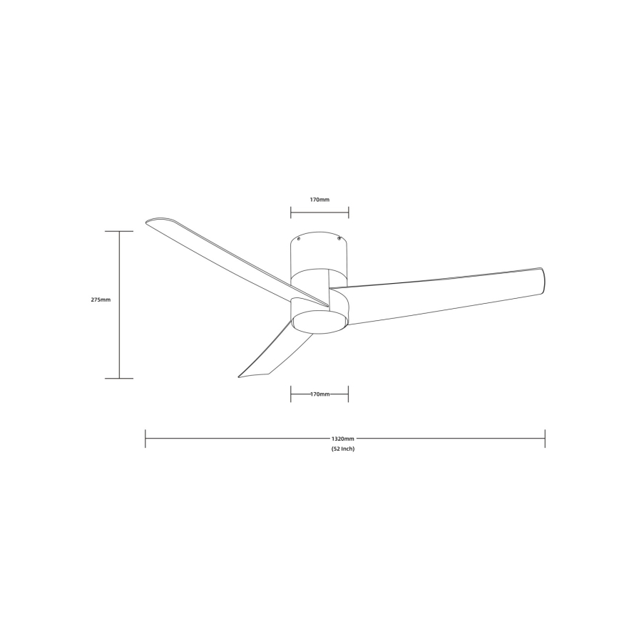 ZEVENTI - Ventilador de tecto LED BARROSA LED/18W/230V 3000/4000/6000K Wi-Fi Tuya cromo fosco + controlo remoto