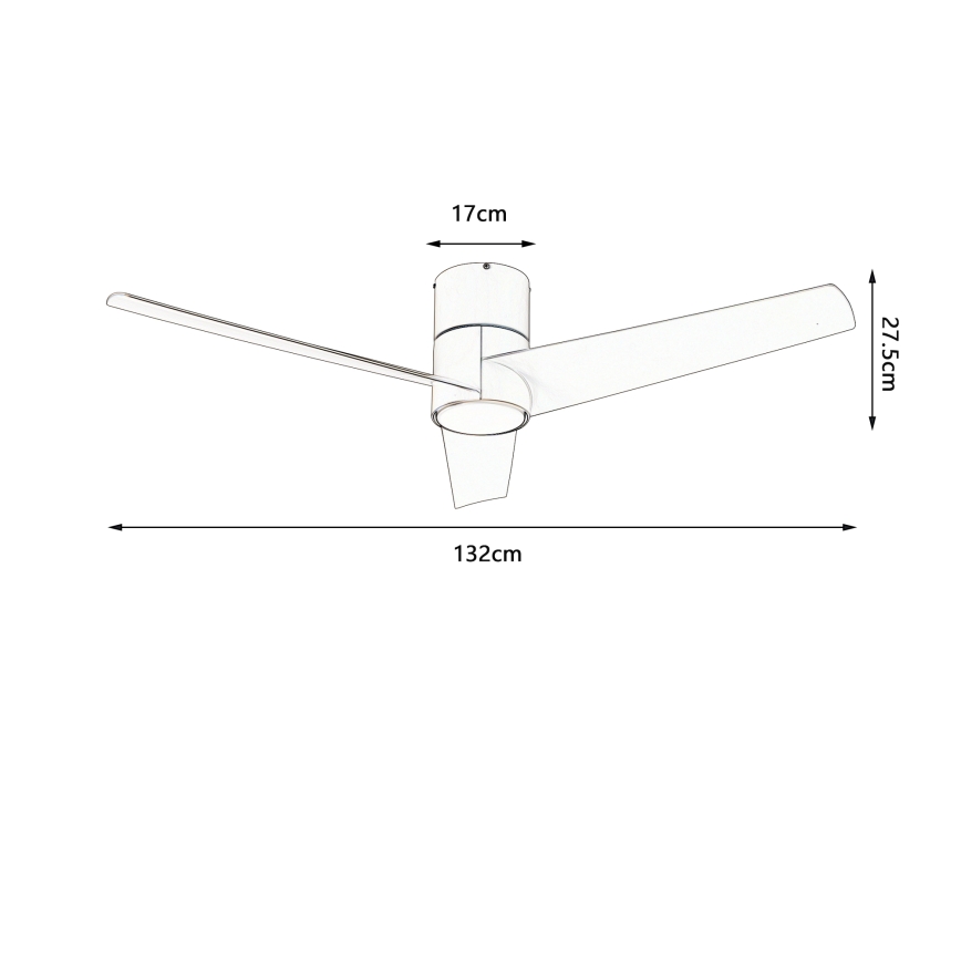 ZEVENTI - Ventilador de teto LED BARROSA LED/18W/230V 3000/4000/6000K Wi-Fi Tuya bege + controlo remoto