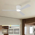 ZEVENTI - Ventilador de teto LED dimerizável AUREX LED/24W/230V 3000/4000/6000K Wi-Fi Tuya branco + controlo remoto