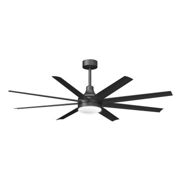 ZEVENTI - Ventilador de teto LED dimerizável WALKIKI LED/24W/230V 2700-6500K 165 cm preto + controlo remoto