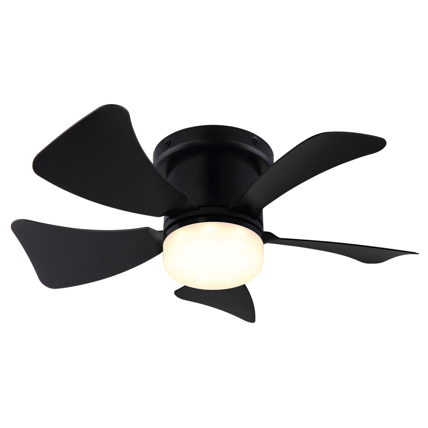 ZEVENTI - Ventilador de teto LED regulável MUNDAKA LED/10W/230V 3000-6500K preto + comando à distância