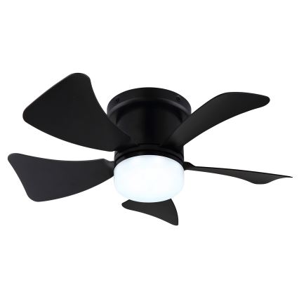 ZEVENTI - Ventilador de teto LED regulável MUNDAKA LED/10W/230V 3000-6500K preto + comando à distância