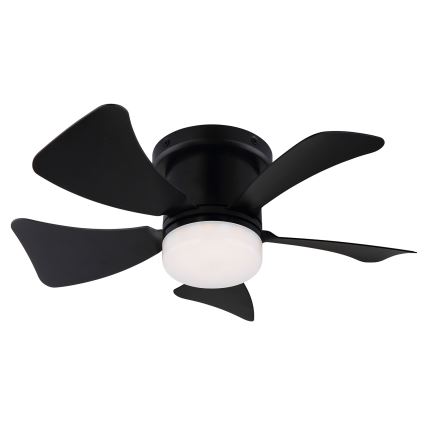 ZEVENTI - Ventilador de teto LED regulável MUNDAKA LED/10W/230V 3000-6500K preto + comando à distância
