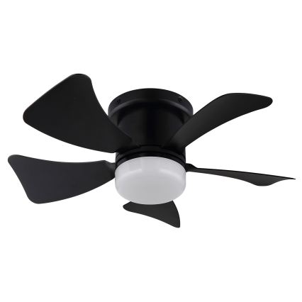 ZEVENTI - Ventilador de teto LED regulável MUNDAKA LED/10W/230V 3000-6500K preto + comando à distância