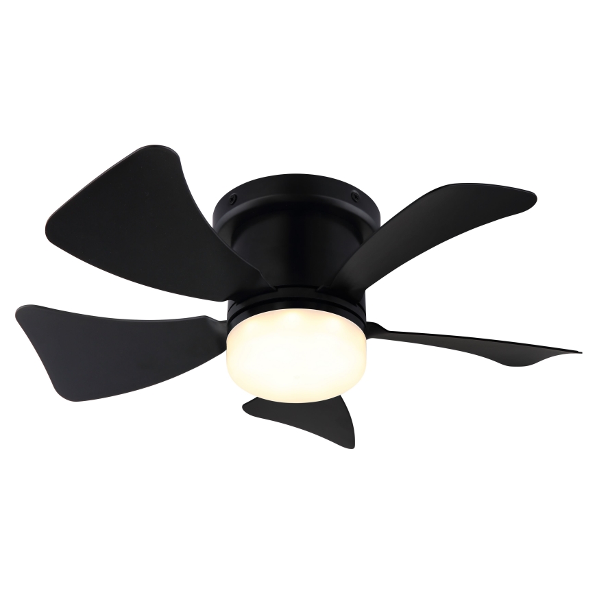 ZEVENTI - Ventilador de teto LED regulável MUNDAKA LED/10W/230V 3000-6500K preto + comando à distância