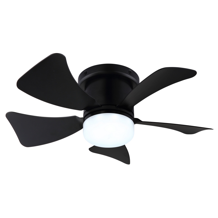 ZEVENTI - Ventilador de teto LED regulável MUNDAKA LED/10W/230V 3000-6500K preto + comando à distância