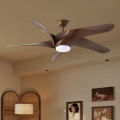 ZEVENTI - Ventilador de teto LED LUCCA LED/18W/230V 3000/4000/6000K Wi-Fi Tuya castanho + comando remoto
