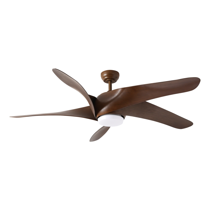 ZEVENTI - Ventilador de teto LED LUCCA LED/18W/230V 3000/4000/6000K Wi-Fi Tuya castanho + comando remoto