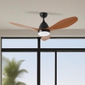 ZEVENTI - Ventilador de teto LED MURO LED/18W/230V 3000/4000/6000K Wi-Fi Tuya preto + controlo remoto