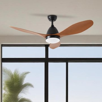 ZEVENTI - Ventilador de teto LED MURO LED/18W/230V 3000/4000/6000K Wi-Fi Tuya preto + controlo remoto