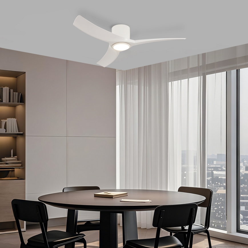 ZEVENTI - Ventilador de teto LED dimerizável ORBITO LED/24W/230V 3000/4000/6000K Wi-Fi Tuya branco + controlo remoto