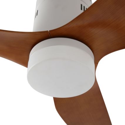 ZEVENTI - Ventilador de teto LED PADUA LED/18W/230V 3000/4000/6000K Wi-Fi Tuya branco/castanho + comando remoto