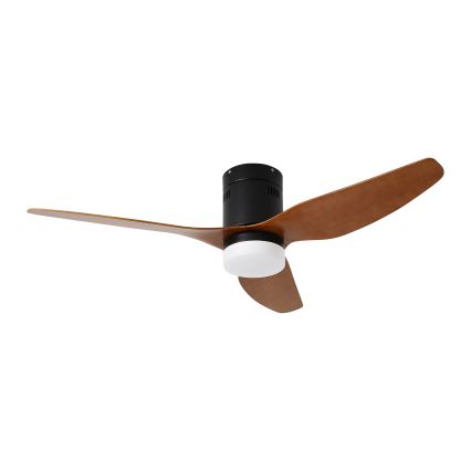 ZEVENTI - Ventilador de teto LED PADUA LED/18W/230V 3000/4000/6000K Wi-Fi Tuya preto/castanho + controlo remoto