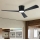ZEVENTI - Ventilador de teto LED regulável AUREX LED/24W/230V 3000/4000/6000K Wi-Fi Tuya preto + controlo remoto