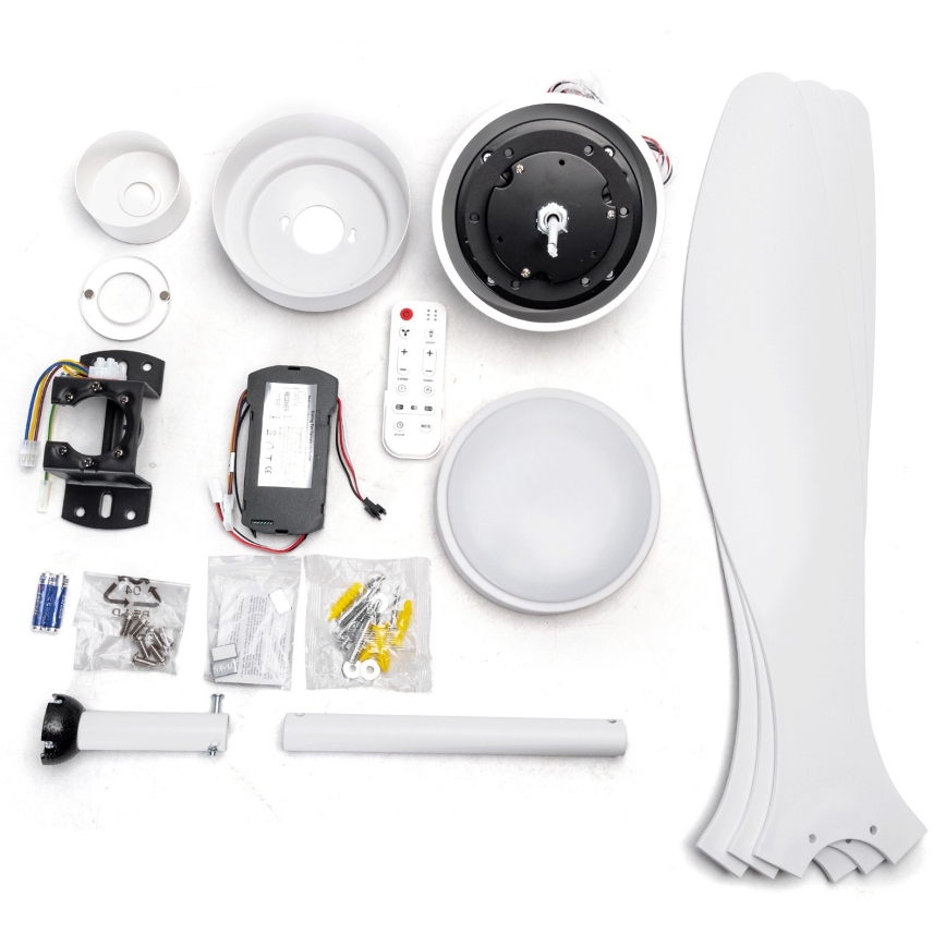 ZEVENTI - Ventilador de teto LED regulável ULUWATU LED/20W/230V 2700-6500K 132 cm branco + comando à distância