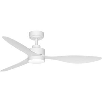 ZEVENTI - Ventilador de teto LED regulável ULUWATU LED/20W/230V 2700-6500K 132 cm branco + comando à distância