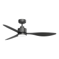 ZEVENTI - Ventilador de teto LED regulável ULUWATU LED/20W/230V 2700-6500K 132 cm preto + controlo remoto