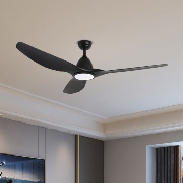 ZEVENTI - Ventilador de teto LED URBINO LED/20W/230V 3000/4000/6000K Wi-Fi Tuya preto + comando remoto